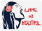 FINGERINSPIRE Banksy Life Is Beautiful Schablone 30x30 cm Wiederverwendbar Banksy Mädchen Malschablone DIY Kunst Rosen Zeichnungsschablone Banksy Thema Zum Malen Auf Holz Papier Wand Und Möbel