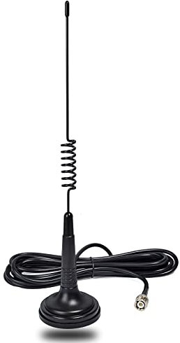 HYSHIKRA 27Mhz Magnetic Antenna, CB Antenna with 2.7inches Magnet Mount Base, 4meters RG58 Cable for Cobra Uniden Midland President Randy Transceivers (BNC-Male)