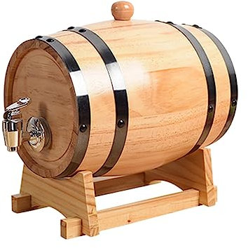 MagiDeal Barril de Vino de Madera de 1L/1,5 l/3L, Barril de Cerveza de Gran Capacidad, Barril de envejecimiento de Roble, Barril de Whisky, Barril de, 3L