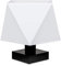 alfalux Tischlampe DIALN2WED aus Holz Retro Nachttischlampe für Schlafzimmer Babyzimmer Wohnzimmer Kaffeetisch (Weiß)