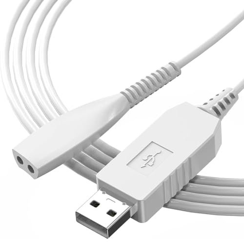 Namvo Charger Cable Hair Removal Replacement USB Charger Cable for Braun Silk-epil 9 Silk-epil 7 epil 5 epil 9, epil 9 flex Epilator Hair Removal
