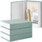 Tioncy 3 Pcs Decorative Book Box - Modern Fake Books, Linen Faux for Bookshelf & Coffee Table - DIY Crafts (Green, 8.6 x 6.1 x 1.8 Inch)