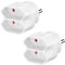 2X Steckdosenadapter, 2 Fach, Mehrfachsteckdose mit Kindersicherung, weiß, 2 Stück