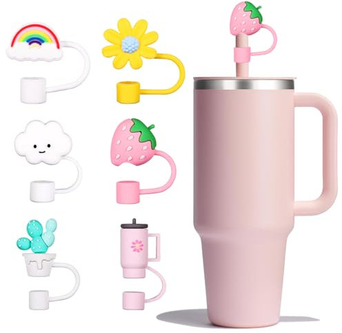 ZIZAISM Strohhalm-Abdeckkappe für Hydroflask-Becher, 1,2 l, Silikon-Trinkhalm-Abdeckungen für Hydroflaschen, für 10 mm Strohhalm, wiederverwendbar, BPA-frei, 6 Stück
