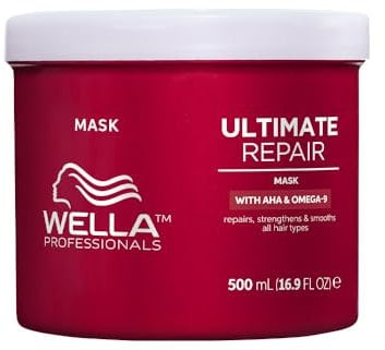 Wella Professionals Ultimate Repair tiefenwirksame Haarmaske – Haarpflege für kaputtes Haar mit AHA und Omega 9 – reparierende Haarkur für strapaziertes Haar –500 ml