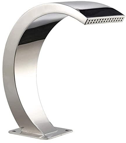Fontana per piscina a cascata in acciaio inox, per piscine interrate, giardino, cascate all'aperto (90 x 50 cm)