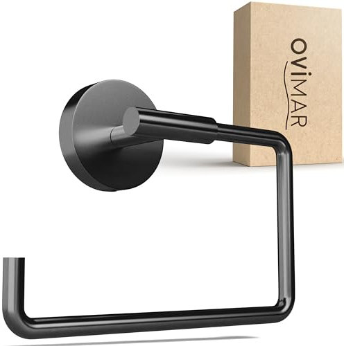 ovimar Toilettenpapierhalter Skardstind zum Bohren Gunmetal | Klorollenhalter in Edelstahl | ohne Deckel | WC Rollenhalter mit Absenkdämpfung zum Bohren | WC Papierhalter