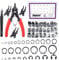 Swpeet 312Pcs 4 in 1 Snap Ring Zange mit legiertem Stahl M4-M28mm C-clip Externe Halteringe Snap Ringe und 1.5mm-10mm E-clips Halteringe Sortiment Kit, mitgelieferte Pinzette für Pin Clips Reparatur