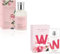 Ted Baker W and Woman Pink EDT Bundle, includes W EDT, pink orchid, fig leaf and white peony top notes 75ml with Woman Pink EDT, floral green feminine fragrance 100ml
