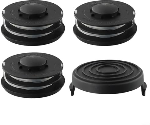 HEIBTENY Pour Einhell Lot de bobines de fil pour GC-ET 4530 3405685 avec couvercle de bobine et kit de tête de débroussailleuse Convient pour coupe-bordure électrique pratique