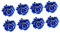 CALLARON 8 Pièces Big Rose Brooch épingle pour femme accessoires de cheveux de fleurs pour mariage broches roses broche épingle à robe rose Tissus en peluche Blue