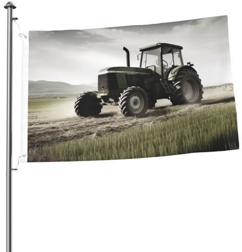 Traktor Landwirtschaft ruhige Flaggen für draußen, 60 x 90 cm, doppelseitige saisonale Gartenflagge, Urlaubsflagge, Banner mit Ösen, Outdoor-Flagge für Hausdekorationen, Fotohintergrund