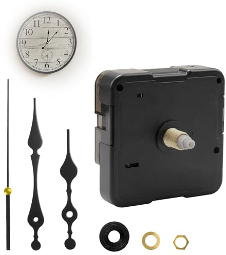 Uhrwerk Funk-Uhrwerk mit Zeigersätzen, Uhrwerk für Wanduhr, Inklusive Uhrzeiger, Schwarz Funkuhrwerk für Ersatz DIY