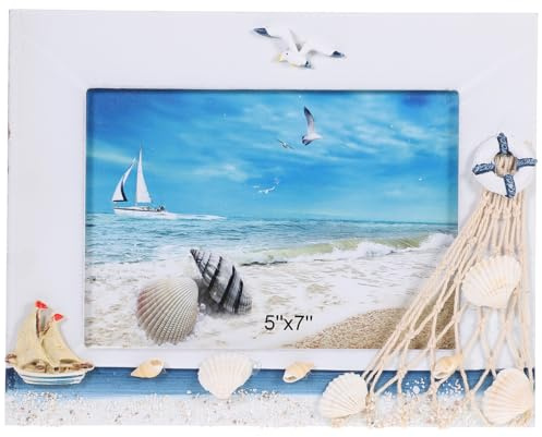 NUOBESTY Retro Holz Bilderrahmen 40x60 Vintage im Mediterranen Stil, Weiß | Standfuß, zur Aufbewahrung Wertvoller Fotos, für Abschlussfotos und Wohnraum