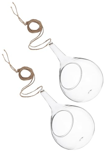 2 Stück, Wandhängender Pflanzkübel aus Glas, Weihnachten Mottoparty