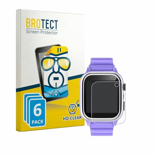 BROTECT 6 Stück Schutzfolie für kaacly Kids Smartwatch 1.44 Displayschutz Folie Made in Germany, Ultra-Klar