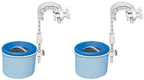 Intex Deluxe Wall-Mounted Swimming Pool Surface Automatic Clean Skimmer (2 Pack)