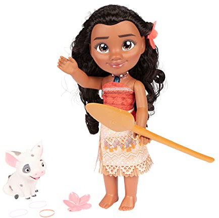 Disney Princess My Singing Friend Moana Feature Doll, 14” / 35 cm Tall Doll Sings ‘How Far I’ll Go’, Accessories Included for Added Play, Perfect for Girls Aged 3+, Mehrfarbig, 224936-4-VAI Estándar