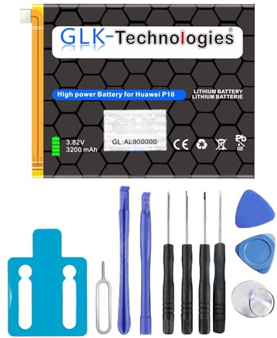 High Power Ersatzakku kompatibel mit Huawei P10 HB386280ECW| Original GLK-Technologies Battery | accu | 3200 mAh Akku | inkl. Werkzeug Set Kit NEU