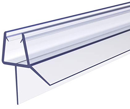100cm Duschkabine Dichtung unten Glastür Dusche Duschdichtung Badewannenaufsatz Ersatzdichtung für 5mm 6mm Glasstärke mit Doppellippe aus kunststoff transparent