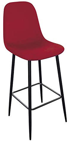 Urban Living Barhocker aus Samt Vintage Inou, Höhe 110 cm, Bordeaux