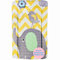 Callowesse Baby Changing Mat 76x45cm. Waterproof, Wipe Clean, Raised Edges, Portable and Foldable – Elephant Chevron Design