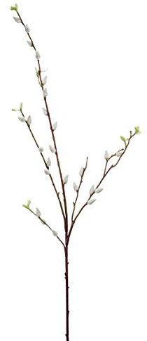artplants.de Kunstzweig Weidenkätzchen Zweig LARDEIRA, weiß, 95cm - Kunst Kätzchenweide