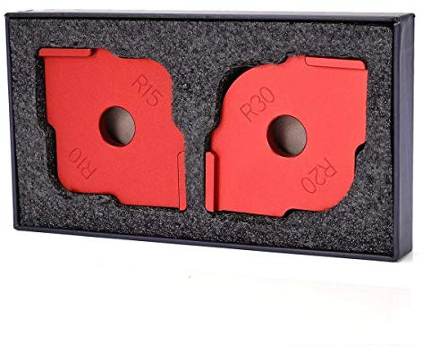 NO LOGO LSB-AIR Vent Grille, 2pcs / Set Aluminiumlegierung Router Tabelle Carpenter Eckenradius Jig zur Holztisch Router Corner Template (Farbe : Rot)
