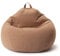 Lumaland Sitzsack Comfort Line | Indoor Beanbag 70x80x50cm mit mehr als 1 Mio. anpassbaren EPS-Perlen | Weiches & Komfortables Bodenkissen | Sessel für Kinder & Erwachsene | 120 L Volumen [Braun]