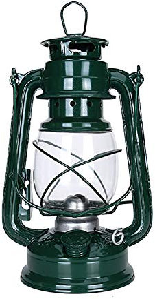 jiashemeng Petroleumlampe, 25cm Vintage Kerosinlampe Tragbares Campingzelt Licht Hängende Laterne Dekor, Retro Petroleumlampen Klassische Öllampe Tischlaternen Grün