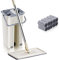 Holdfiturn Flat Mop and Bucket Set Microfibre Flat Mop with Stainless Steel Handle 360° Flexible Home Cleaning with 10 Reusable Mop Padsheads