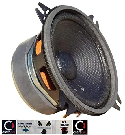 1 MIDRANGE CIARE CM100 CM 100 altoparlante da 10,00 cm 100 mm 4 da 60 watt rms e 150 watt max con impedenza 4 ohm sensibilità 89 db per auto, 1 pezzo + 5 adesivi omaggio