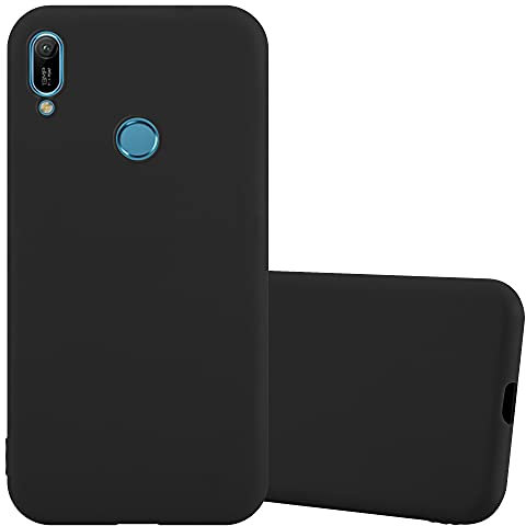Cadorabo Hülle kompatibel mit Huawei Y6 2019 Schutzhülle TPU Silikon Case Candy Design Slim Kratzfest Weiche Gummi mit Rundumschutz Case Hülle für Huawei Y6 2019 in Schwarz