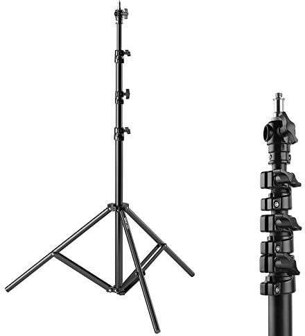 Selens 2,8 m Foto-Lichtständer, luftgepolsterter Lichtständer, Aluminium, Foto-Video-Stativ für Reflektor, Softbox, Video-Lichter, Regenschirm, Hintergrund, maximale Belastung 7 kg