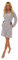 FOREX Lingerie Soffice e calda vestaglia con pratica cerniera e morbido cappuccio, grigio chiaro, S