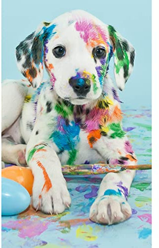 5D Diamond Painting Kits für Erwachsene Kinder, Full Diamond Round Number Crystal Strass Stickerei Art Painting DIY Kit für Eltern Kind Interaktion, Home Wall Decor (Hund 30x40 cm)