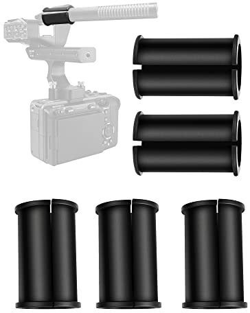 Etour 6 Pcs Microphone Shock Mount Rubber Spacer Tube Microphone Sleeve Washer Compatible with Sony Camcorder Rode NTG, Sennheiser MKH Shotgun Mic FX3,FS7,FX6,FX8,FX9,NX80,FS5