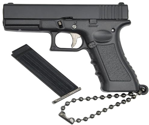Gunyoo Mini Pistole Schlüsselanhänger Modell Schlüsselanhänger Ornament Kollektion Für Männer Sammlung Geschenke (Schwarz)