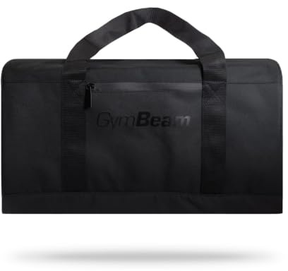 GymBeam Sporttasche - Dufflebag in schwarz, geräumige Trainingsstasche mit viel Stauraum, Stabiler Verstellbarer Gurt, mit Netztasche, stylisches Design, ideal für Arbeit, Fitnessstudio und Reisen