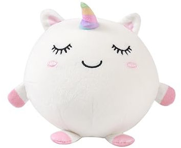 I-TOTAL® - Weiches Squishy Kissen aus Memory-Schaum 14 cm Durchmesser, Squishy Pillow (Unicorn)