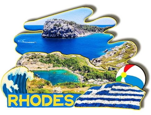 Orlaybar Rhodos, Griechenland, dekorativer Magnet, 3D-Kühlschrank, Stadt, Reise, Souvenir, Touristengeschenke, handgefertigtes Handwerk, Kühlschrankmagnet, Heimdekoration -827