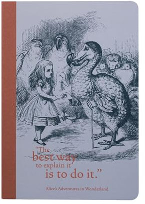 Half Moon Bay Alice im Wunderland A5-Notizbuch, Tagebuch, Notizbuch und Mini-Notizbuch, Alice im Wunderland, Geschenke und Geschenke für Buchliebhaber, Alice im Wunderland Buch zum Schreiben,