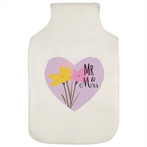 'Mr and Mrs Love Heart' Hot Water Bottle Cover (HW00034898)