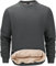 Tansozer Sweatshirt Herren Winter Fleece Pullover Warm Hoodie Ohne Kapuze Winterpullover Dicker Pulli Sport Herrenpullover, Dunkelgrau, L