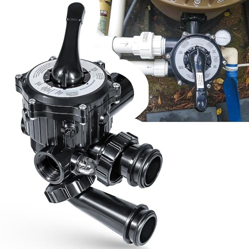 Ersatz für Hayward Vari-Flo Ventil SPX0710X32 Seitenmontage-Multiport-Ventil-Umbau-Set für S200 und S240 Serie Pool und Spa Sandfilter, 3,8 cm Anschlüsse, 12,7 cm Mittellinie, 6 Positionen