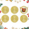 Homcomodar Weihnachten Tischsets Rund 6PCS Gold Platzsets Abwaschbar 34cm Glitzer Platzdeckchen Hitzebeständigem Tisch Tischsets für Küche Abendessen