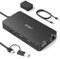 JESWO - 11 in 1 USB 3.0 Laptop Docking Station Dual Monitor with Power Adapter (Dual HDMI & VGA Video, Gigabit Ethernet, Audio and More USB Ports)