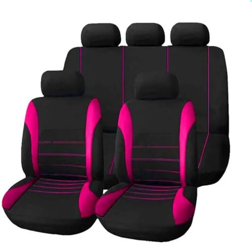 DZSMSRTG Auto-Schonbezüge Autositzbezüge Rückenprotektoren Zubehör Für Sitz Für Leon Für Ibiza Für Altea Für Alhambra Für Ateca Schonbezug Set(Rose Red)