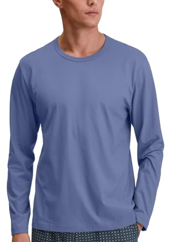 CALIDA Remix Basic Sleep Langarmshirt Herren | aus 100% Baumwolle