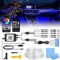 Auto LED Innenbeleuchtung,6M RGB Auto LED Umgebungslicht,Led Atmosphäre Licht Auto mit APP Steuerung und Fernbedienung,Innenraum Fußraumbeleuchtung Atmosphärenlicht,Auto Atmosphärenlicht
